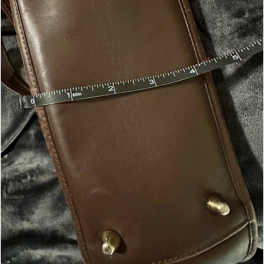 Coach Brown Leather Vintage Legacy Shoulder Crossbody Zip Top Bag Made In USA - Picture 7 of 13